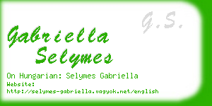 gabriella selymes business card